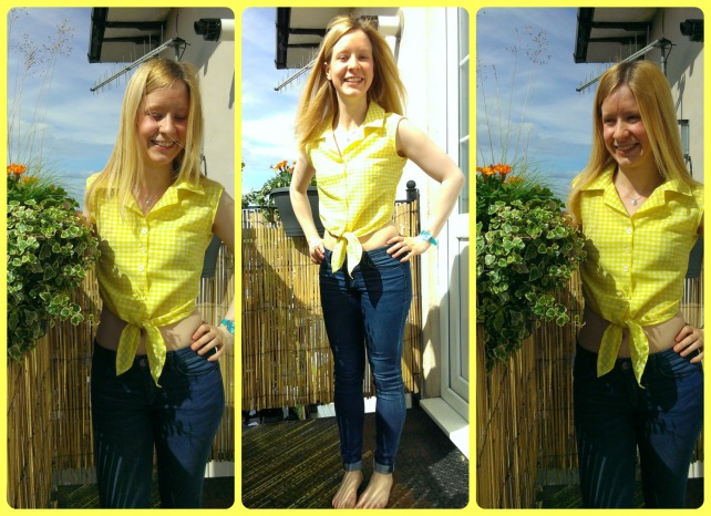 betty draper yellow gingham blouse burda 6924