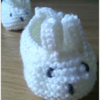 Knitted Bunny Baby Booties!