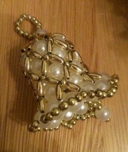 christmas beaded bell decoration